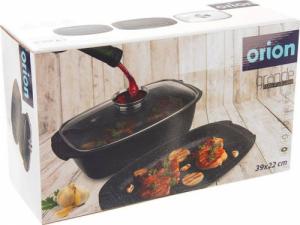 Orion Brytfanna granitowa do pieczenia smażenia garnek z pokrywą patelnia grillowa 3w1 GRANDE 5 l 7