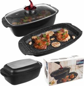 Orion Brytfanna granitowa do pieczenia smażenia garnek z pokrywą patelnia grillowa 3w1 GRANDE 5 l 9