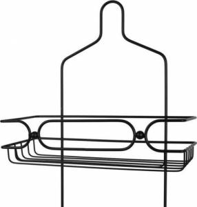 Koszyk prysznicowy Vilde Półka łazienkowa metalowa zawieszana organizer na prysznic deszczownicę wisząca czarna 61x28,5x12,5 6