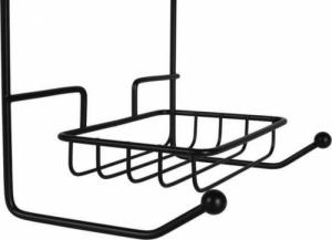 Koszyk prysznicowy Vilde Półka łazienkowa metalowa zawieszana organizer na prysznic deszczownicę wisząca czarna 61x28,5x12,5 7