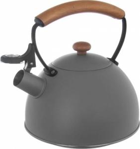 Orion Czajnik stalowy tradycyjny z gwizdkiem gaz indukcja szary WOODEN 2,9 l 3