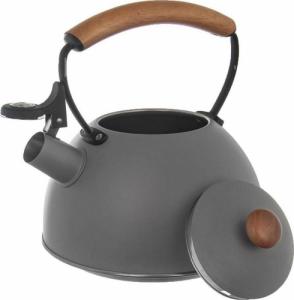 Orion Czajnik stalowy tradycyjny z gwizdkiem gaz indukcja szary WOODEN 2,9 l 4