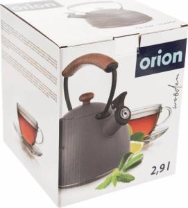 Orion Czajnik stalowy tradycyjny z gwizdkiem gaz indukcja szary WOODEN 2,9 l 5