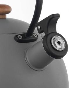 Orion Czajnik stalowy tradycyjny z gwizdkiem gaz indukcja szary WOODEN 2,9 l 6