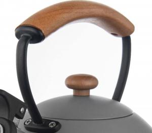 Orion Czajnik stalowy tradycyjny z gwizdkiem gaz indukcja szary WOODEN 2,9 l 7