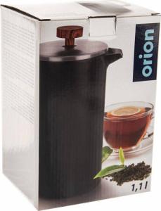 Orion Dzbanek stalowy zaparzacz z tłokiem do zaparzania kawy herbaty ziół BLACK 1,1 l 7