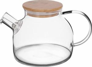 Excellent Houseware Dzbanek szklany z sitkiem do wody herbaty ziół napojów gorących z uchwytem pokrywką 1 l 8