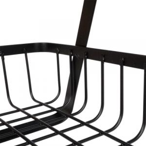 Vilde Koszyk na owoce i warzywa kosz metalowy 2-poziomowy czarny loft 27x17,5x29 cm 6