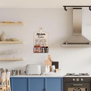 Vilde Kuchenna półka metalowa loft ścienna koszyk kosz czarna 2
