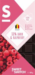 Sweet Switch Czekolada gorzka 88% z malinami bez dodatku cukru 100g SWEET SWITCH 1