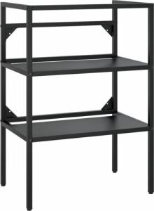 vidaXL Stelaż pod umywalkę, czarny, 59x38x83 cm, żelazny 2