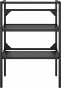 vidaXL Stelaż pod umywalkę, czarny, 59x38x83 cm, żelazny 3