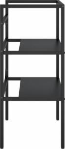 vidaXL Stelaż pod umywalkę, czarny, 59x38x83 cm, żelazny 4