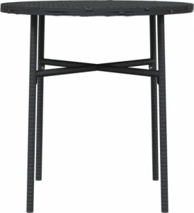 vidaXL Stolik herbaciany, czarny, 45 cm, polirattan 4