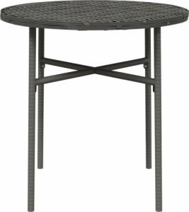 vidaXL Stolik herbaciany, szary, 45 cm, polirattan 3