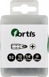 Fortis Bit 1/4" DIN3126 C6,3 PH 1x25mm 10szt.FORTIS 1