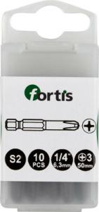 Fortis Bit 1/4" DIN3126 E6,3 PH 3x50mm 10szt.FORTIS 1