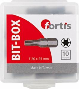 Fortis Zestaw bitow DIN3126C6,3 10xT20x25mm FORTIS 1