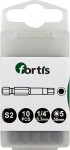 Fortis Bit 1/4" DIN3126 E6,3 Hex 5x50mm 10szt.FORTIS 1