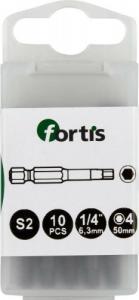 Fortis Bit 1/4" DIN3126 E6,3 Hex 4x50mm 10szt.FORTIS 1
