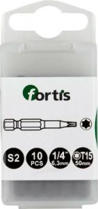 Fortis Zestaw bitow DIN3126E6,3 10xT15x50mm FORTIS 1