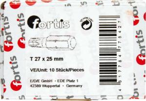 Fortis Zestaw bitow DIN3126C6,3 10xT27x25mm FORTIS 1