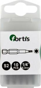 Fortis Zestaw bitow DIN3126E6,3 10xT10x50mm FORTIS 1