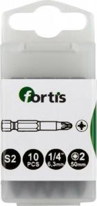 Fortis Bit 1/4" DIN3126 E6,3 PZ 2x50mm 10szt.FORTIS 1