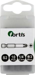 Fortis Bit 1/4" DIN3126 E6,3 PZ 3x50mm 10szt.FORTIS 1