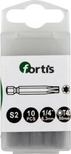 Fortis Zestaw bitow DIN3126E6,3 10xT40x50mm FORTIS 1