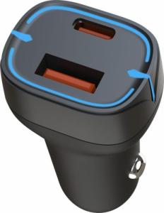 Ładowarka XO XO ładowarka samochodowa CC37 PD QC 3.0 20W 1X USB 1x USB-C czarna 2