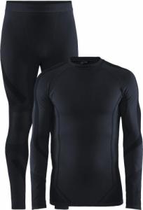 4f Bielizna termoaktywna męska zestaw bluza + spodnie kalesony legginsy Craft Core dry fuseknit set M czarny rozmiar XL 1