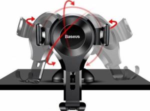Baseus BASEUS Samochodowy uchwyt grawitacyjny Baseus Osculum do telefonu (czarny) 4