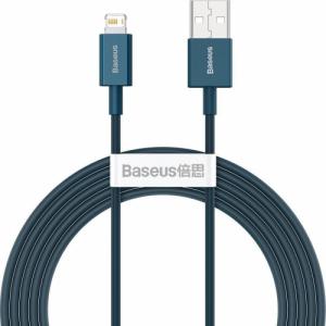 Kabel USB Baseus USB-A - Lightning 2 m Niebieski (6953156205475) 1