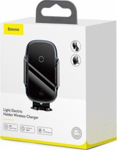Baseus BASEUS Samochodowy uchwyt Baseus Light Electric Holder z ładowarką indukcyjną Qi (czarny) 6