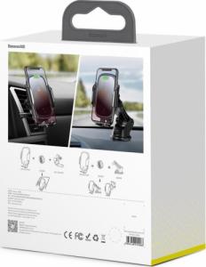 Baseus BASEUS Samochodowy uchwyt Baseus Light Electric Holder z ładowarką indukcyjną Qi (czarny) 7