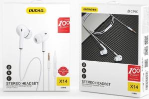 Słuchawki Dudao Dudao dokanałowe słuchawki zestaw słuchawkowy z pilotem i mikrofonem 3,5 mm mini jack biały (X14 white) 5