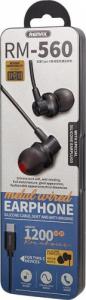 Słuchawki Remax REMAX dokanałowe słuchawki USB Typ C zestaw słuchawkowy z pilotem czarny (RM-560) 4