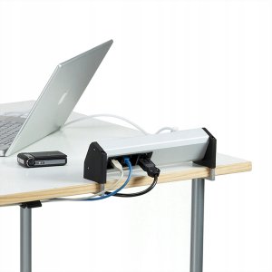 Listwa zasilająca Bachmann DESK 1 3 gniazda czarno-srebrna (339.1002) 2