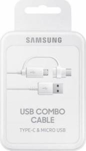 Kabel USB Samsung Samsung Kabel Samsung EP-DG930DW microUSB + USB-C biały/white 1