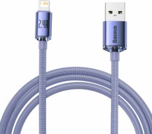 Kabel USB Baseus USB-A - Lightning 2 m Fioletowy (BSU3024PRP) 1