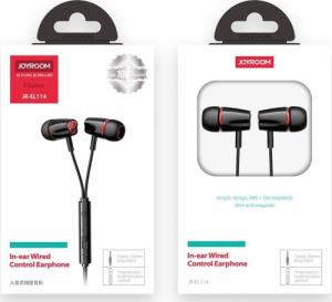 Słuchawki Joyroom Joyroom dokanałowe słuchawki 3,5 mm mini jack z pilotem i mikrofonem czarny (JR-EL114) 5
