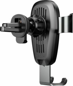 Baseus Baseus Metal Gravity Wireless Charger metalowy uchwyt samochodowy na kratkę wentylacyjną bezprzewodowa ładowarka Qi czarny (WXYL 4