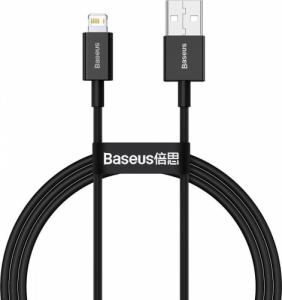 Kabel USB Baseus USB-A - Lightning 1 m Czarny (6953156205406) 1