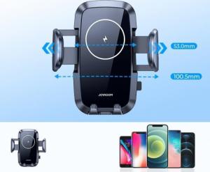 Joyroom Joyroom samochodowy uchwyt na kratkę wentylacyjną bezprzewodowa ładowarka Qi 15W czarny (JR-ZS241) 7