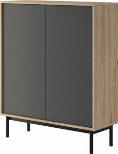Konsimo Komoda szafka salon dąb / grafit modern VARIA 1