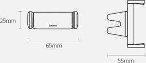 Baseus Baseus samochodowy uchwyt na telefon do kratki nawiewu czarny (SUGP-01) 3