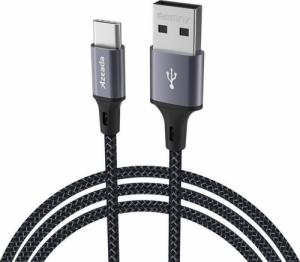 Kabel USB Proda USB-A - USB-C 1 m Szary (6971278723059) 1