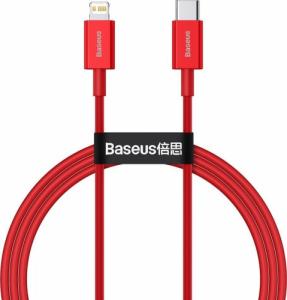 Kabel USB Baseus USB-C - Lightning 1 m Czerwony (6953156205338) 1