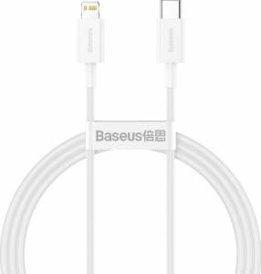 Kabel USB Baseus USB-C - Lightning 1 m Biały (6953156205314) 1
